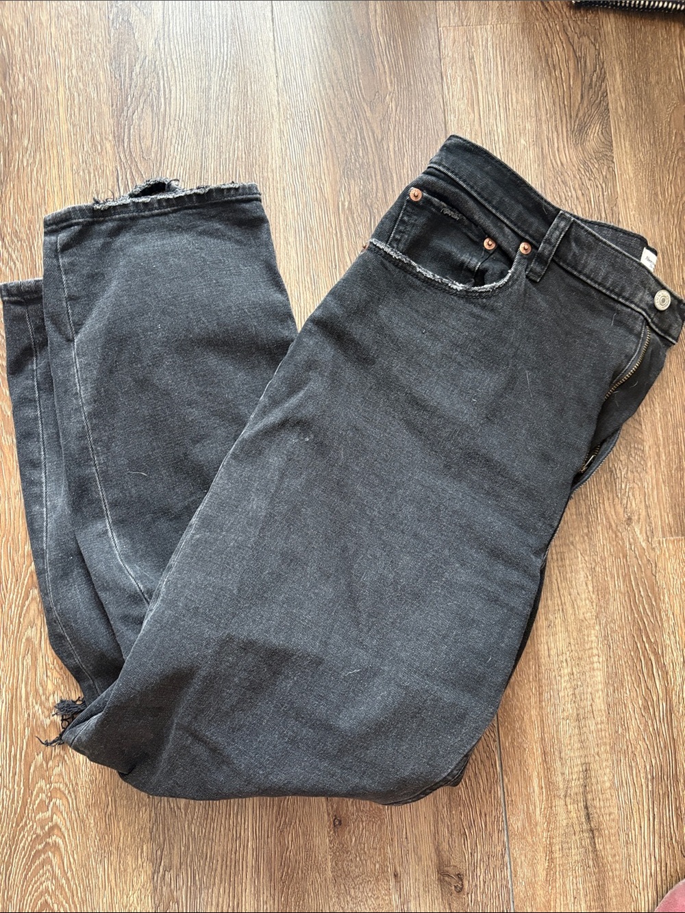 Abercrombie & Fitch Women's Straight Leg Black Jeans